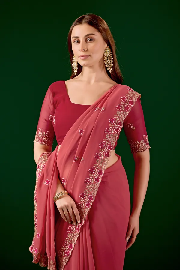 Pink_Georgette_Floral_Embroidered_Saree_For_Women
