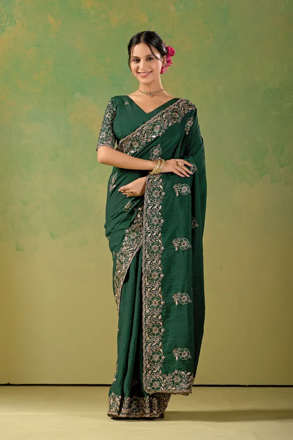 Green_Embroidered_Saree_for_Women