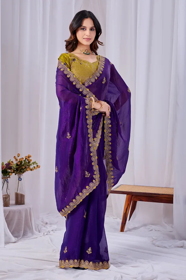 Purple_Embroidered_Saree_With_Blouse_for_Women