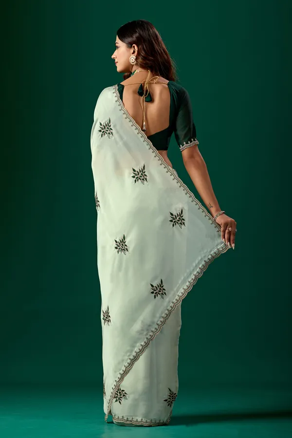 Green_Floral_Saree_Set_for_Women