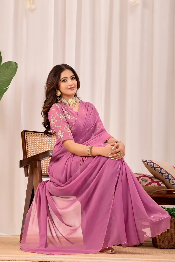 Pink_Georgette_Floral_Embroidered_Saree_For_Women