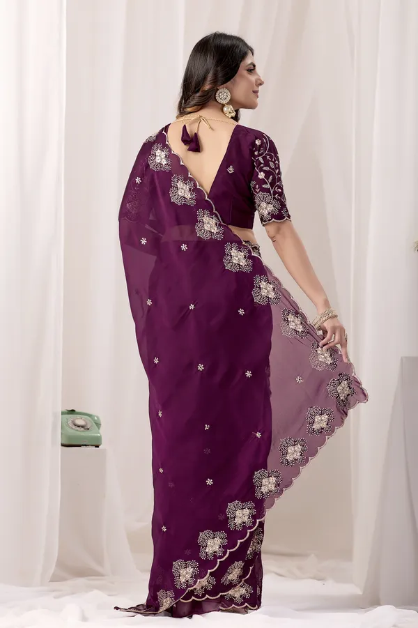 Purple_Chiffon_Embroidered_Saree_For_Women