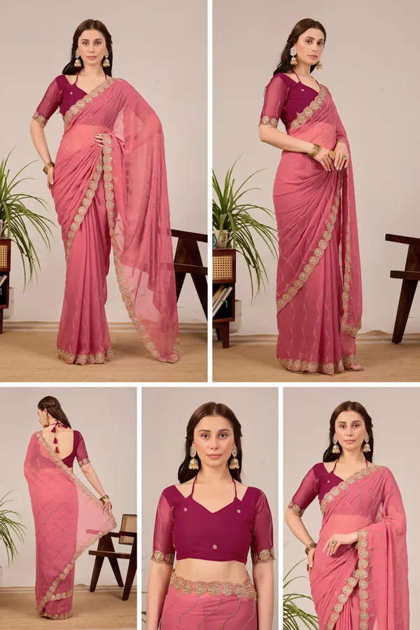 Pink_Georgette_Embellished_Saree_for_Women