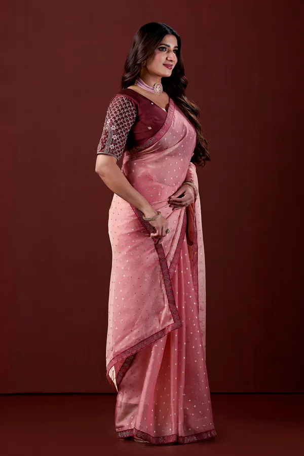 Pink_Embellished_Saree_Set_With_Blouse_for_Women