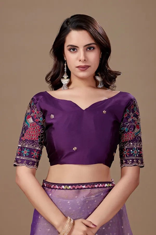 Purple_Sheer_Sequin_Saree_For_Women