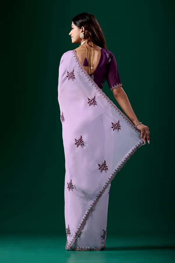 Lavender_Floral_Print_Saree_For_Women