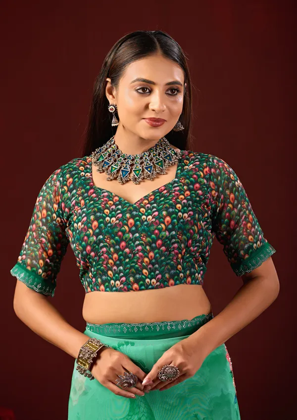 Green_Printed_Saree_for_Women