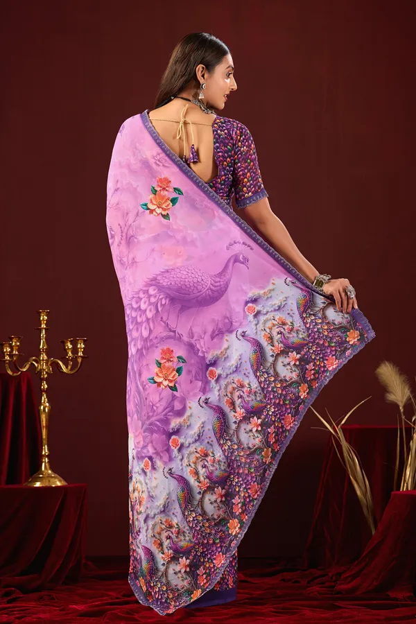 Pink_Printed_Ethnic_Saree_For_Women