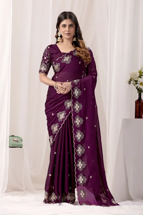 Purple_Chiffon_Embroidered_Saree_For_Women