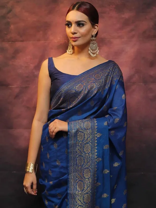 Blue_Jacquard_Premium_Saree_For_Women