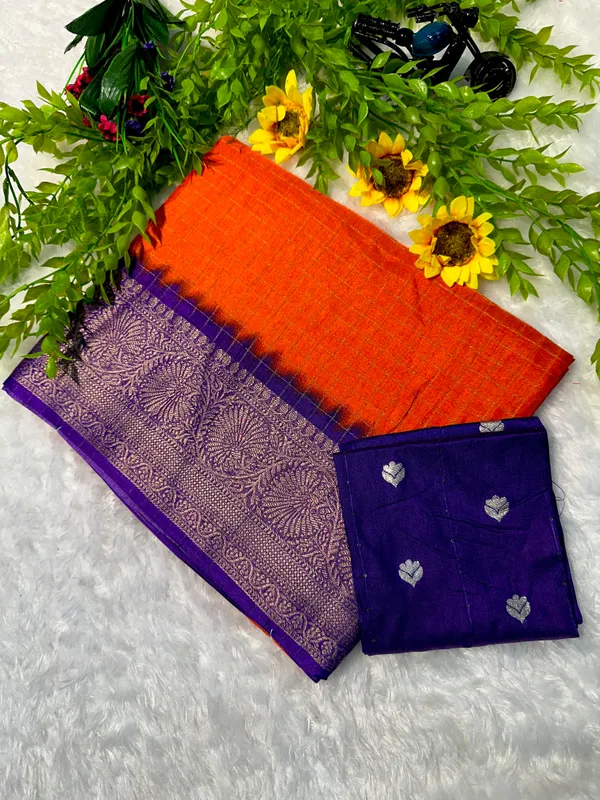 Orange_Jacquard_Premium_Saree_For_Women