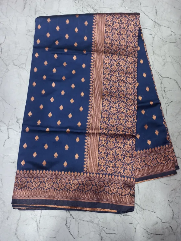 Navy_Blue_Jacquard_Premium_Saree_For_Women