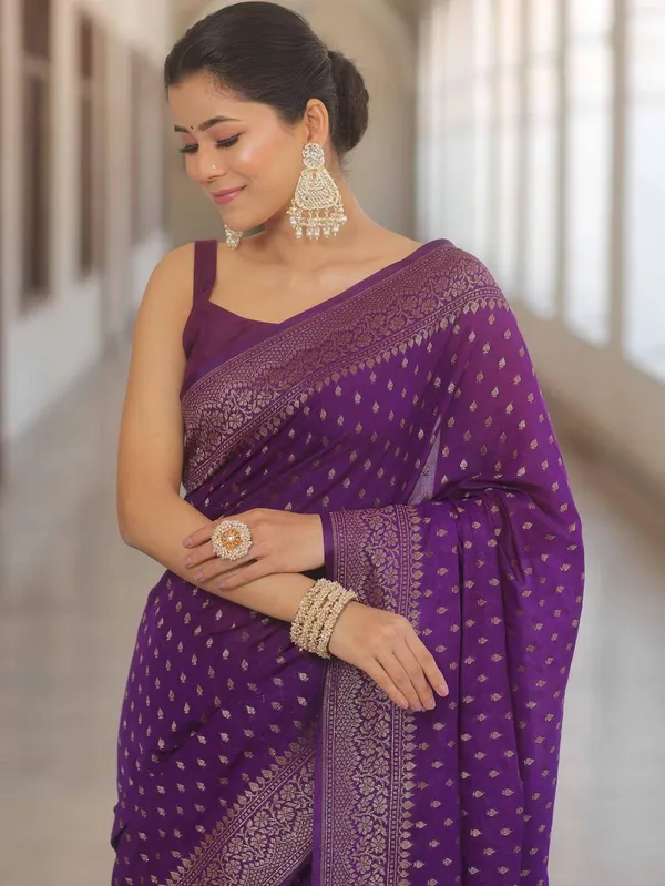Purple_Jacquard_Premium_Saree_For_Women