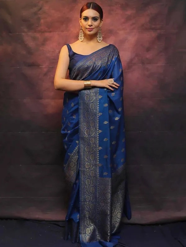 Blue_Jacquard_Premium_Saree_For_Women