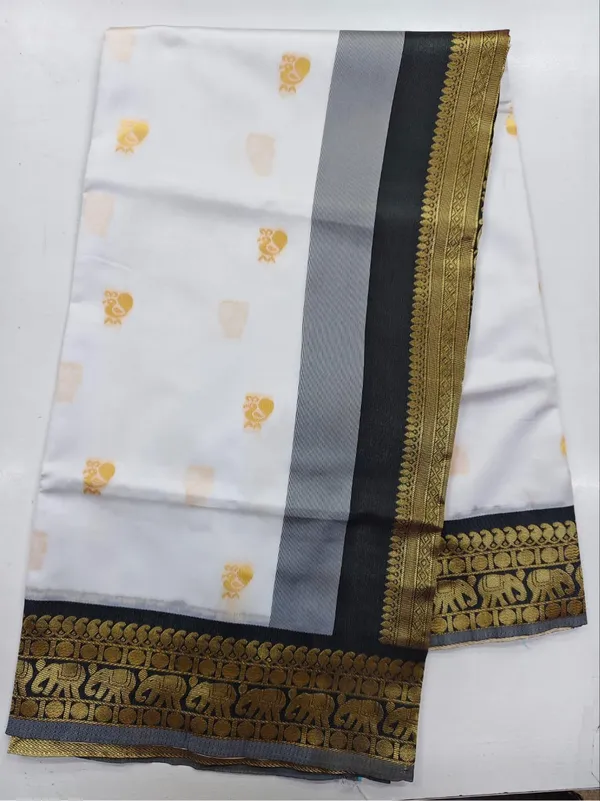 White_Jacquard_Premium_Saree_For_Women