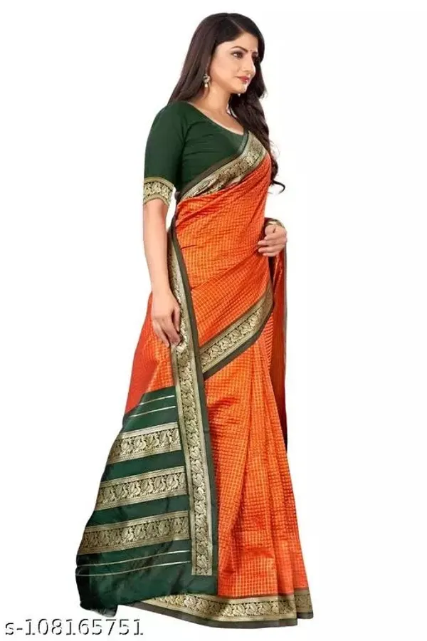 Orange_Jacquard_Premium_Saree_For_Women