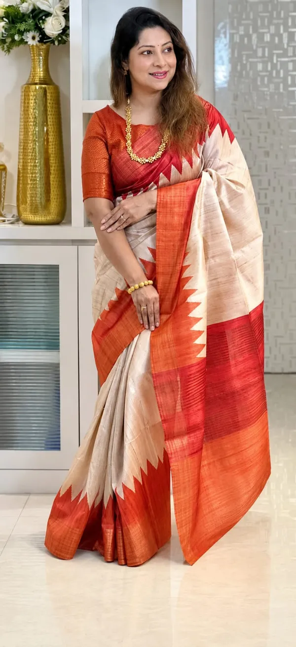 Cream_Jacquard_Premium_Saree_For_Women