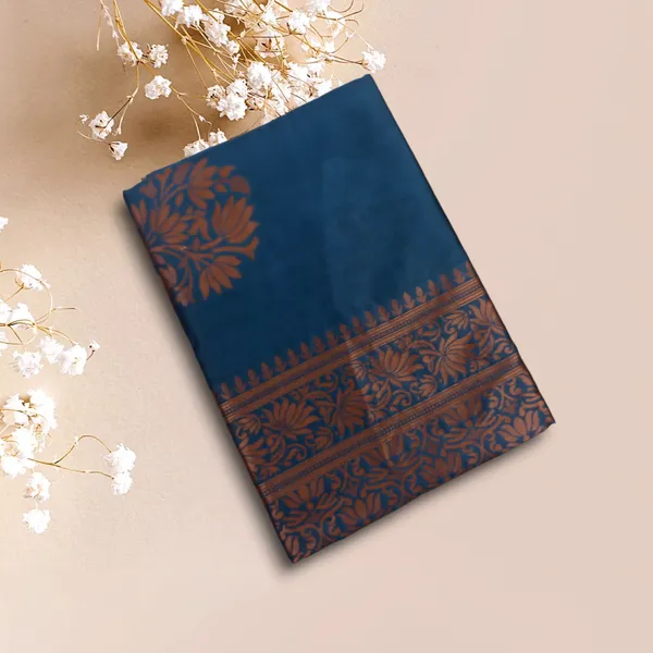 Teal_Jacquard_Premium_Saree_For_Women