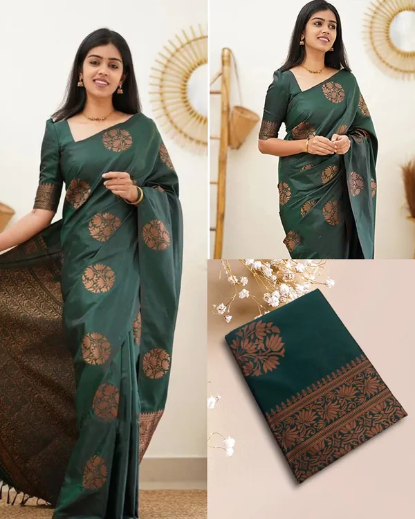 Green_Jacquard_Premium_Saree_For_Women