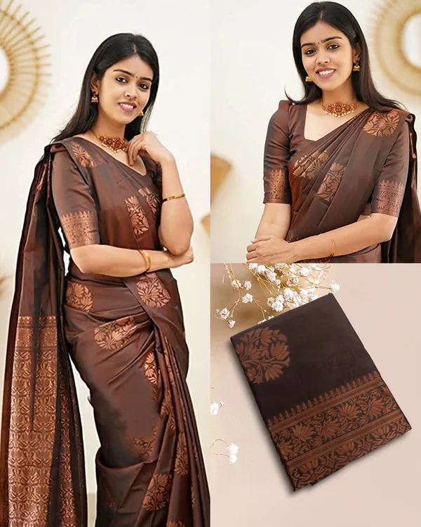 Brown_Jacquard_Premium_Saree_For_Women