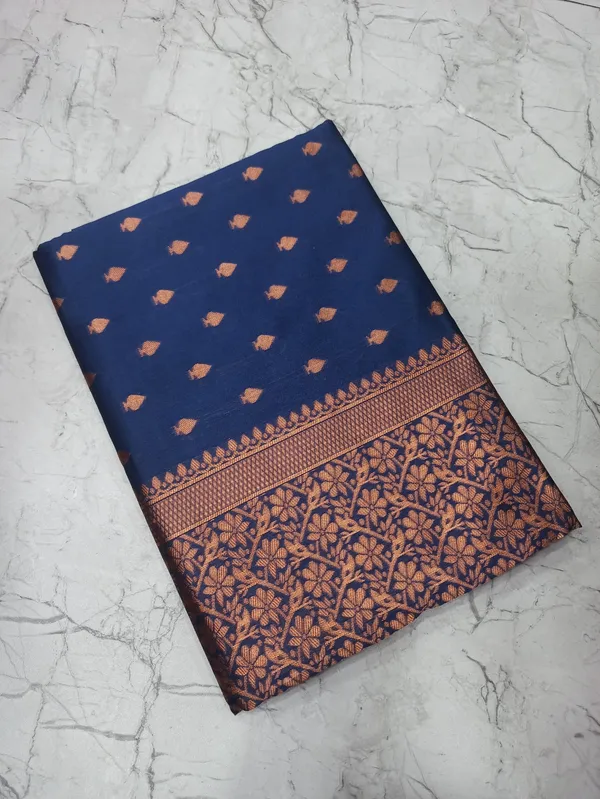 Navy_Blue_Jacquard_Premium_Saree_For_Women
