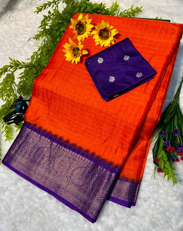 Orange_Jacquard_Premium_Saree_For_Women