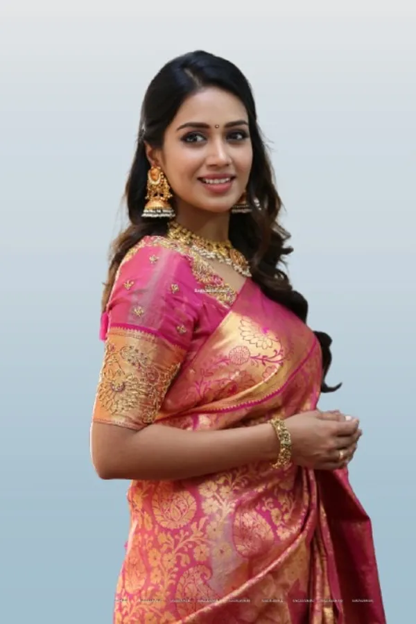 Pink_Jacquard_Premium_Saree_For_Women