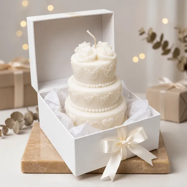 3_Tier_Floral_Cake_Candle_For_Home_Decor_(White)