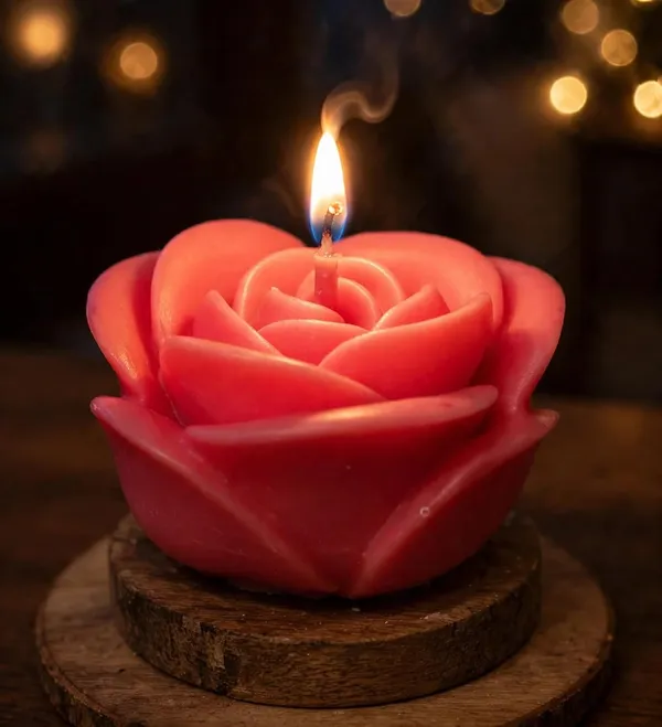 Rose_Shaped_Candle_5.5x7x8_Cm