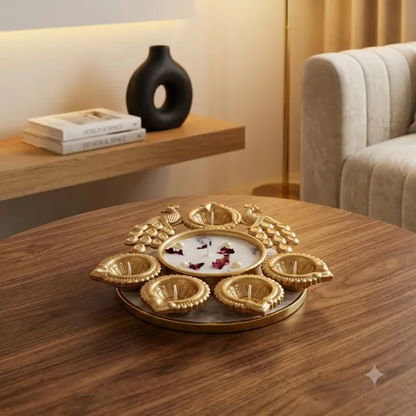 Goel_Vanya_Naturals_Soya_Wax_Peacock_Urli_Tealight_Candle_for_Home_Décor,_Bedroom,_Living_Room_&_Table_Decoration,_Decorative_Candle_for_Gifting,_Festive_Décor_&_Special_Occasions