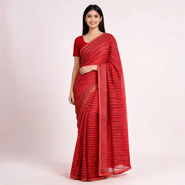 Red_Chiffon_Saree_For_Women