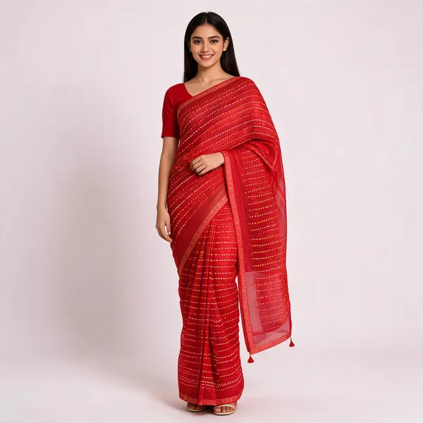 Red_Chiffon_Saree_For_Women