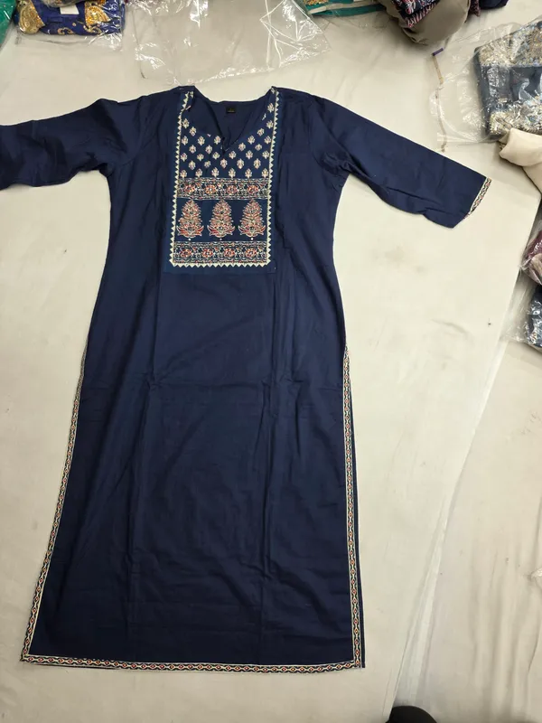Navy_Cotton_Kurta_Set_For_Women