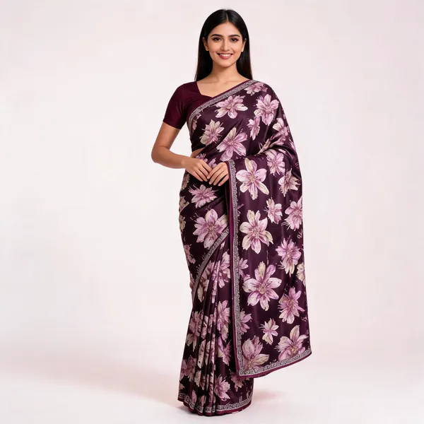 Maroon_Satin_Saree_For_Women