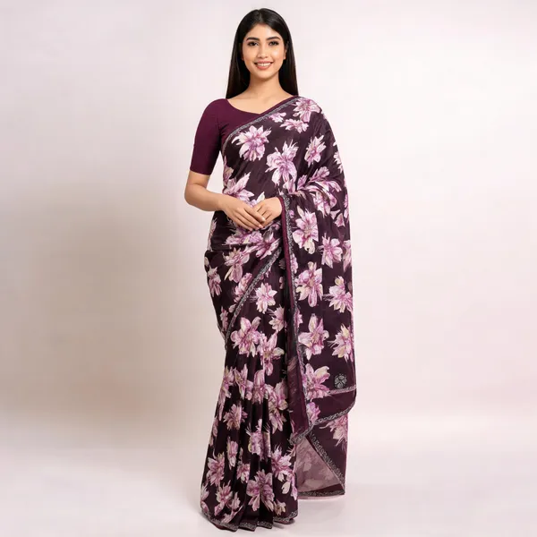 Maroon_Satin_Saree_For_Women