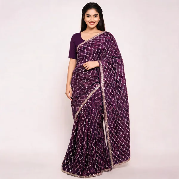 Purple_Satin_Silk_Saree_For_Women