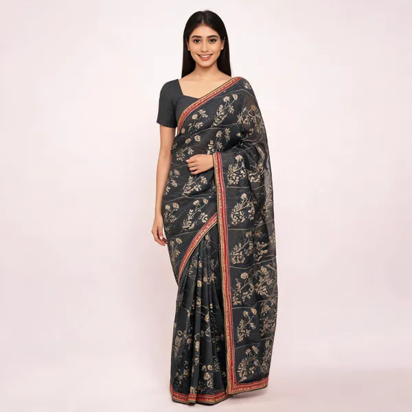 Grey_Georgette_Saree_For_Women