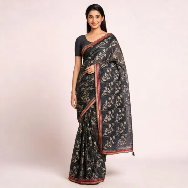 Grey_Georgette_Saree_For_Women