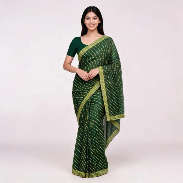 Green_Chiffon_Saree_For_Women