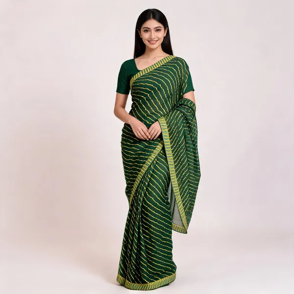 Green_Chiffon_Saree_For_Women