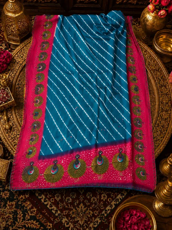 Lehriya_Print_Soft_Fabric_Chiffon_Party_Wear_Saree