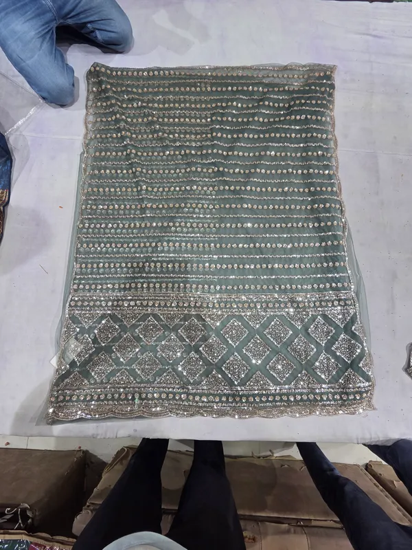 Green_Net_Saree_For_Women