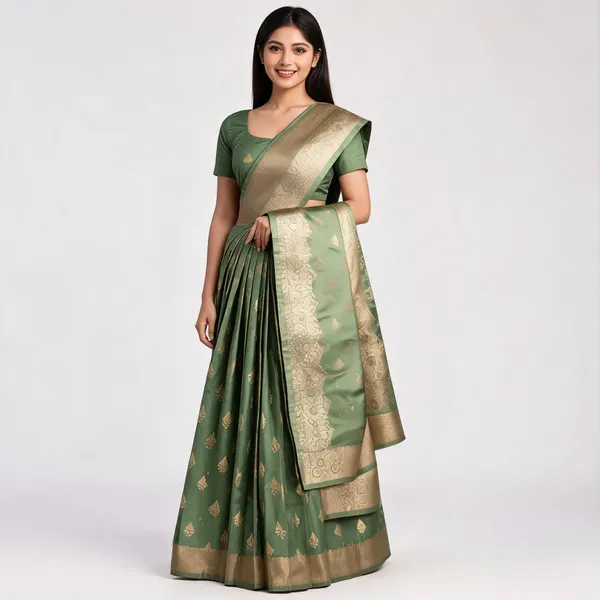 Green_Dola_Silk_Saree_For_Women