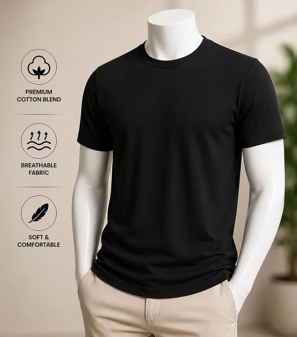 Black_Cotton_Regular_Fit_Round_Neck_T-Shirt_For_Adults
