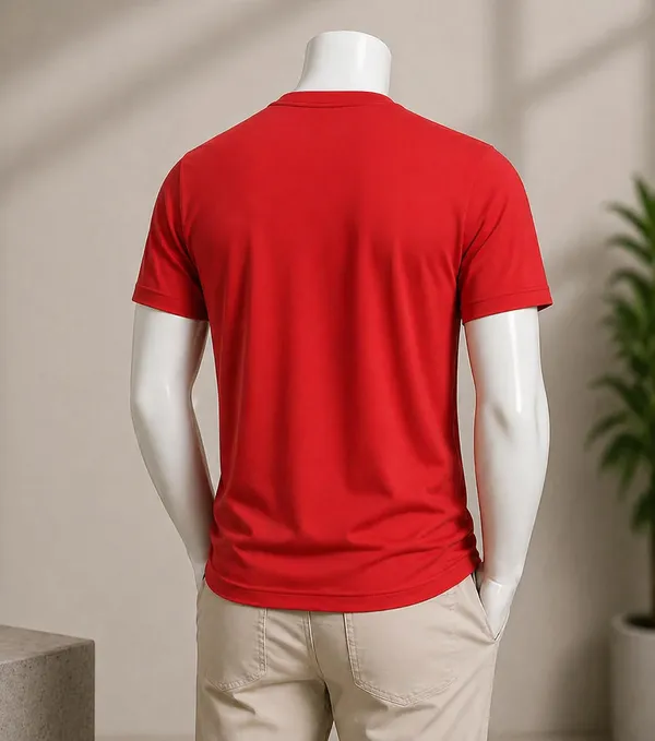 Red_Cotton_Regular_Fit_Round_Neck_T-Shirt_For_Adults