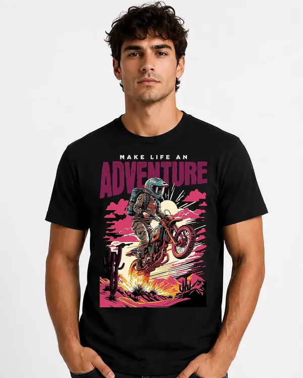 Black_Cotton_Graphic_Printed_Motorcycle_T-Shirt_For_Adults