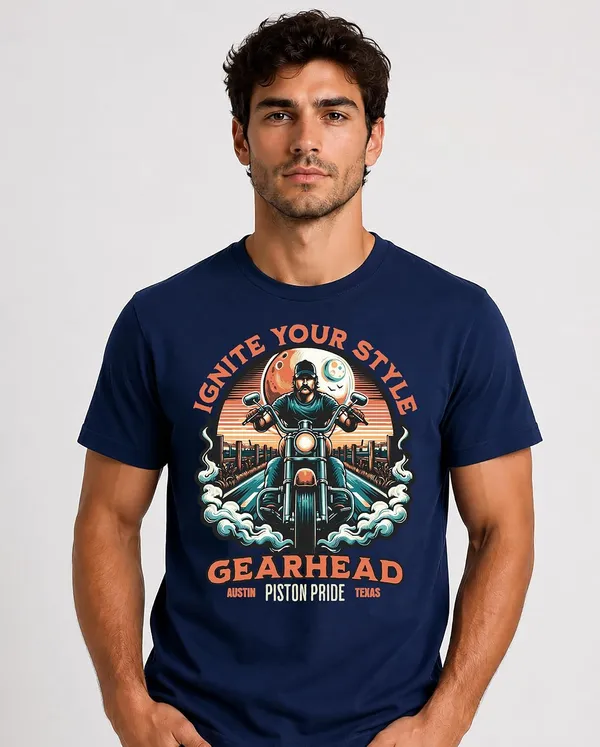 Navy_Blue_Cotton_Graphic_Printed_Motorcycle_T-Shirt_For_Adults