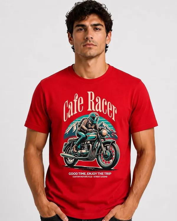 Red_Cotton_Graphic_Printed_Motorcycle_T-Shirt_For_Adults