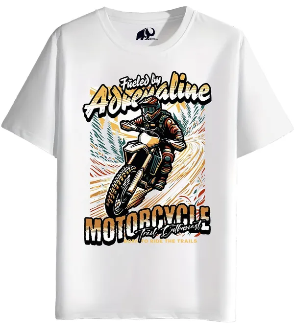 White_Cotton_Graphic_Printed_Motorcycle_T-Shirt_For_Adults