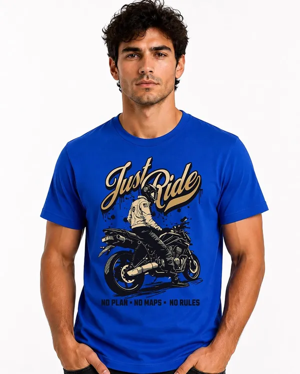 Royal_Blue_Cotton_Graphic_Printed_Motorcycle_T-Shirt_For_Adults